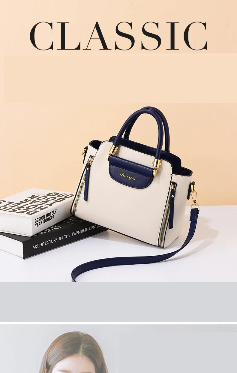Women's bag 2025 new fashion women's bags hit color hand-held bag Europeand the United States all-match shoulder messenger bag