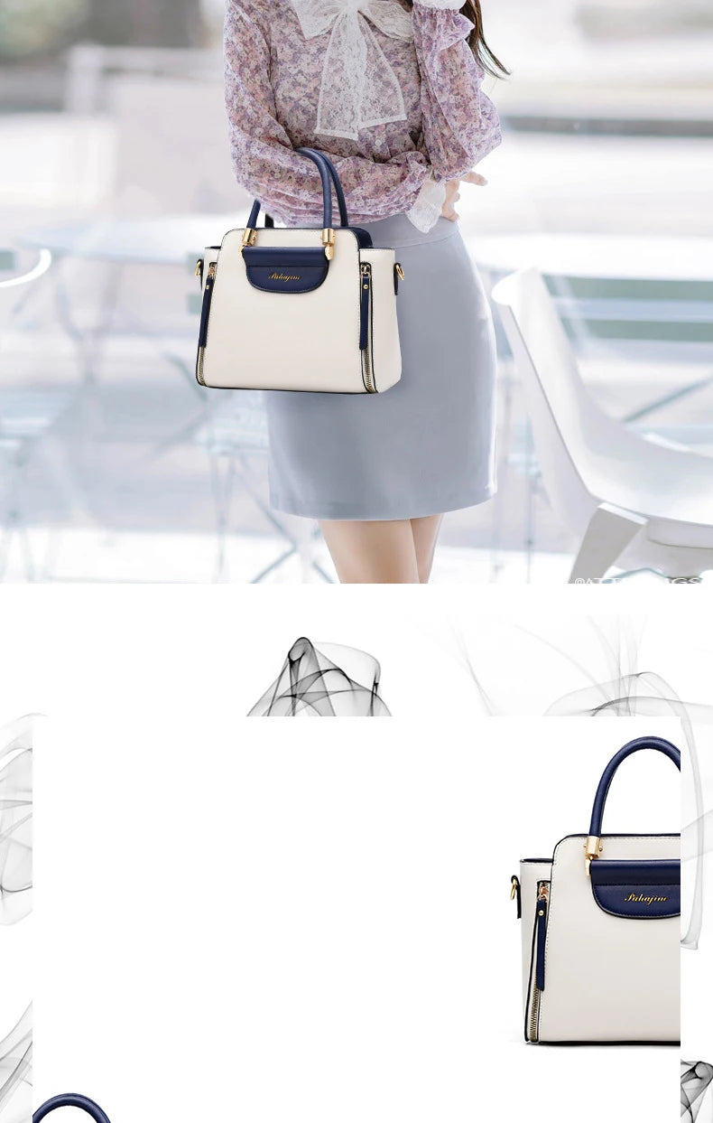Women's bag 2025 new fashion women's bags hit color hand-held bag Europeand the United States all-match shoulder messenger bag