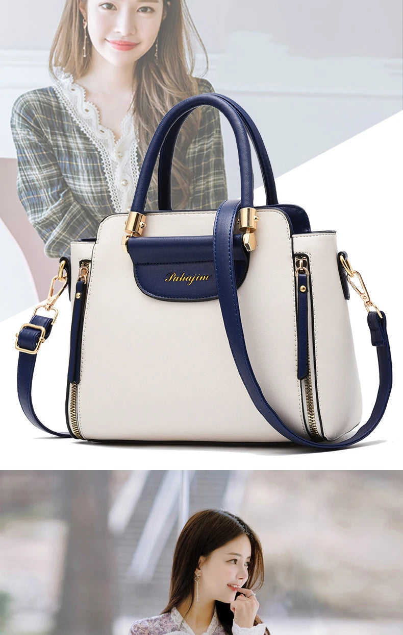 Women's bag 2025 new fashion women's bags hit color hand-held bag Europeand the United States all-match shoulder messenger bag