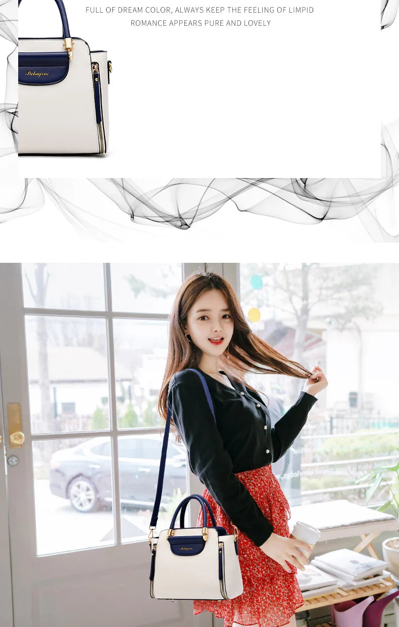 Women's bag 2025 new fashion women's bags hit color hand-held bag Europeand the United States all-match shoulder messenger bag