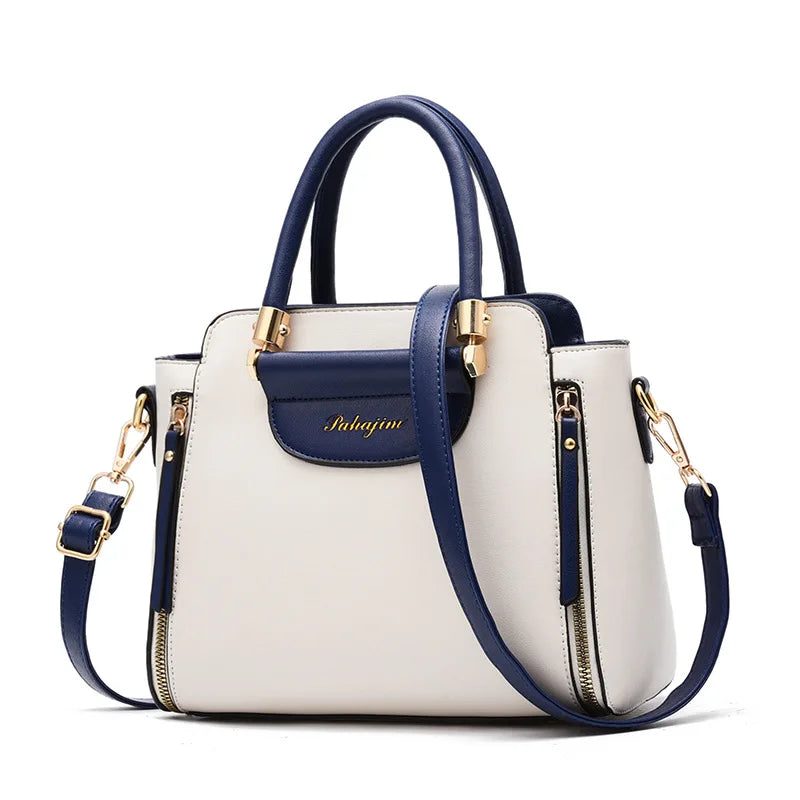 Women's bag 2025 new fashion women's bags hit color hand-held bag Europeand the United States all-match shoulder messenger bag