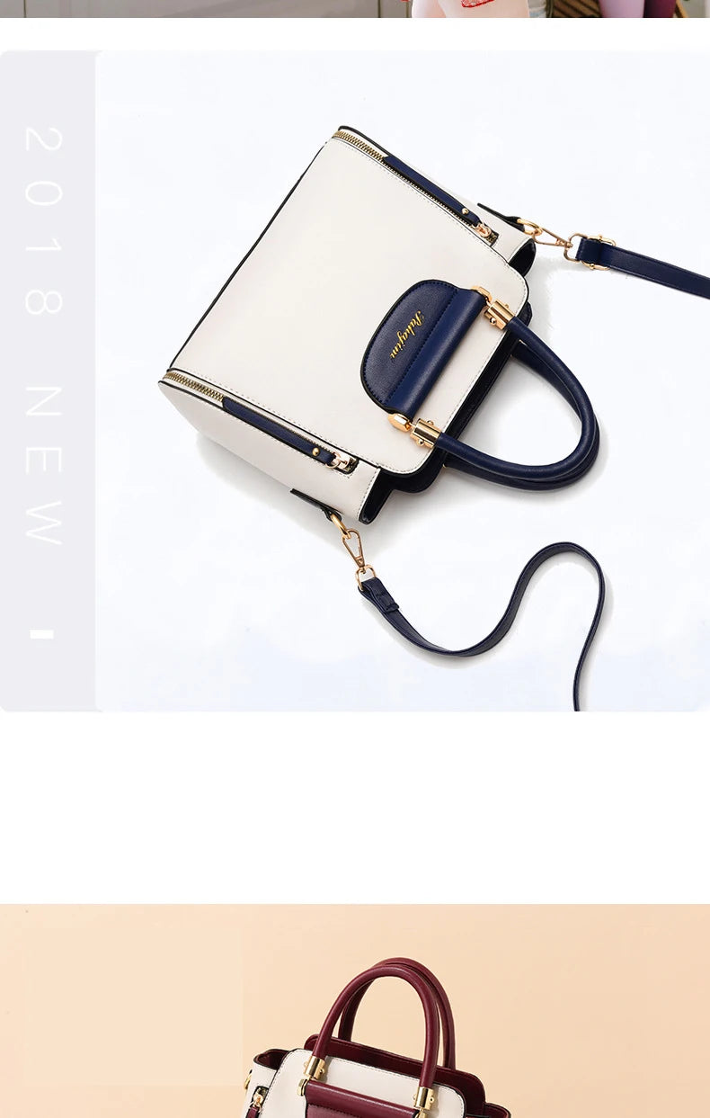 Women's bag 2025 new fashion women's bags hit color hand-held bag Europeand the United States all-match shoulder messenger bag