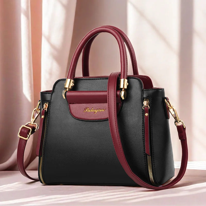 Women's bag 2025 new fashion women's bags hit color hand-held bag Europeand the United States all-match shoulder messenger bag